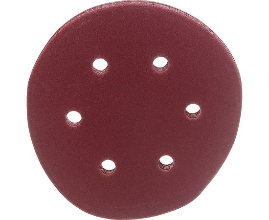 Круг шлифовальный СТАНДАРТ (5 шт; 150 мм; 6 отв; Р240) Зубр 35350-150-240 