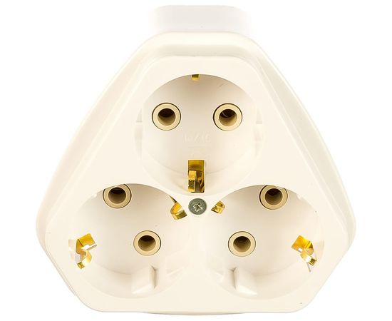 Розетка Кунцево-Электро трехместная открытой установки ток 16А РА16-833 5921 