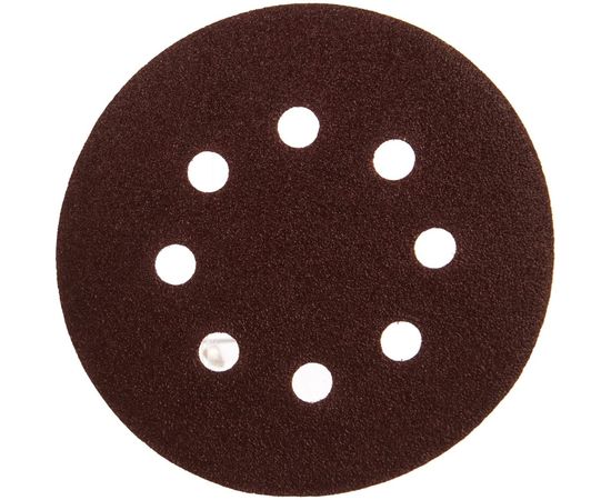 Круг шлифовальный СТАНДАРТ (5 шт; 125 мм; 8 отв; Р80) Зубр 35350-125-080 