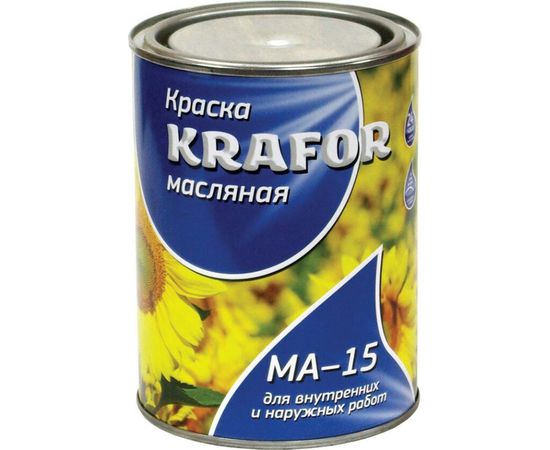 Масляная краска Krafor МА-15 белая 0.9 кг 14 26313 