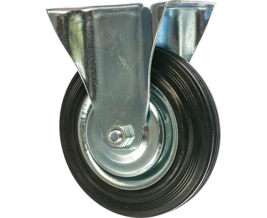 Колесо неповоротное (160 мм; г/п 145 кг; резина/металл; игольчатый подшипник) ЗУБР 30936-160-F 