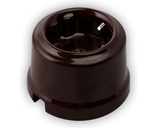 Розетка Retrika, ретро с заземляющим контактом коричневый RS-80002 