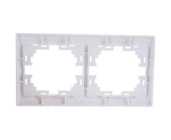 Двухместная горизонтальная рамка LEZARD MIRA б/ вст белый 701-0200-147 – изображение 5