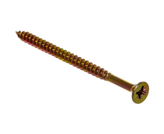 Шуруп Качественный КРЕПЕЖ желтый цинк 5,0x80, 65 шт. 0300511 КЧ – изображение 5