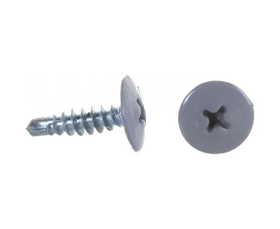 Прессшайба Качественный КРЕПЕЖ 4.2х16 мм, серая RAL 7004, сверло, 250 шт 0300259 КЧ – изображение 5