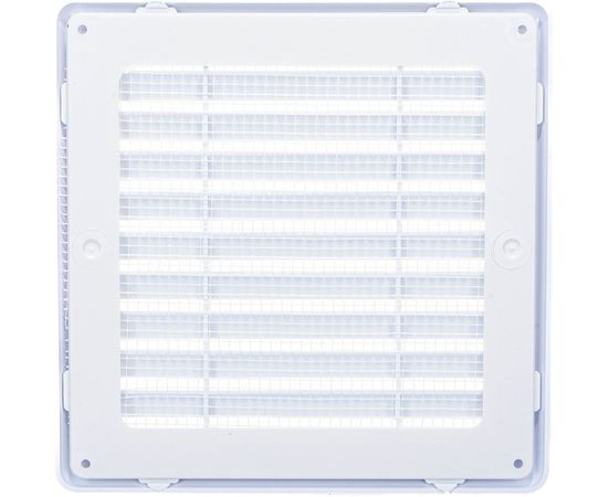 Решетка разъемная с москитной сеткой (180х180х8 мм; наклонные жалюзи) Эвент Э1818Р – изображение 3