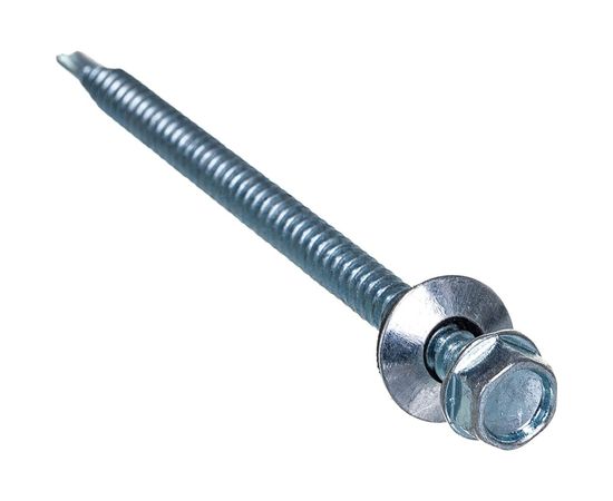 Кровельный саморез крепежная техника цинк 6.3х100 мм, 50 шт 431230 БК – изображение 4