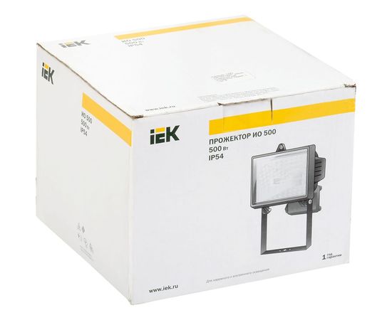 Прожектор IEK, FLИО, 500, IP54, ИЭК, черный LPI01-1-0500-K02 – изображение 3