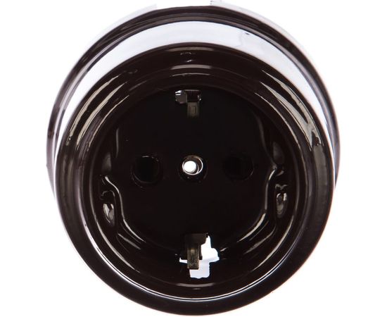 Розетка Retrika, ретро с заземляющим контактом коричневый RS-80002 – изображение 6