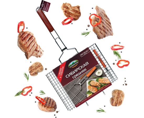 Решетка для барбекю Пикничок Сибирская 360х265 мм 401-731 – изображение 3