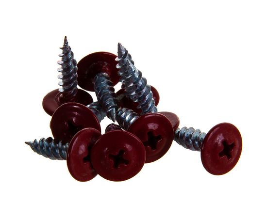 Прессшайба Качественный КРЕПЕЖ 4.2х16 мм, красно-коричневый RAL 3011, острая, 250 шт 0200297 КЧ – изображение 5