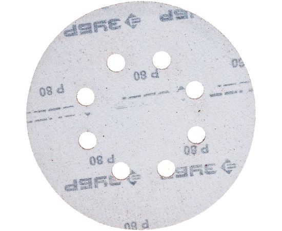 Круг шлифовальный СТАНДАРТ (5 шт; 125 мм; 8 отв; Р80) Зубр 35350-125-080 – изображение 3