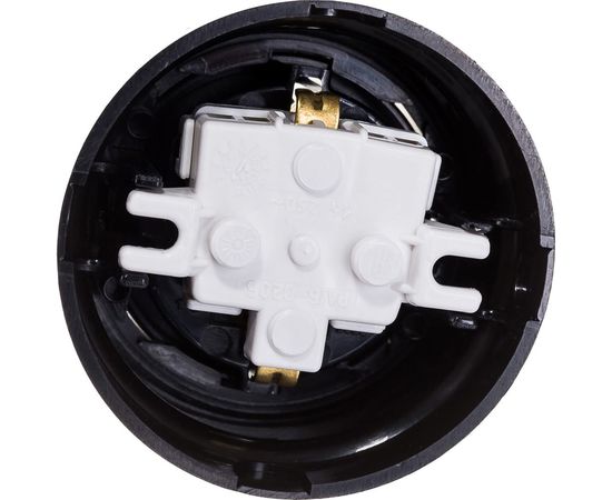 Розетка Bylectrica РА16-0206 1-местная с заз. контактом, со шторками 16А ОУ, серия РЕТРО, черный, РА16-0206 черный – изображение 3