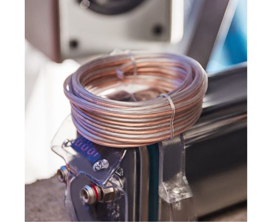 Акустический кабель REXANT 2х1,00 кв.мм, прозрачный SILICON м. бухта 5 м 01-6305-05 – изображение 3