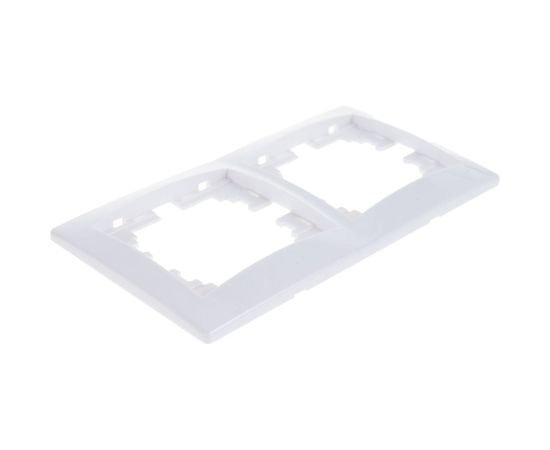 Двухместная горизонтальная рамка LEZARD MIRA б/ вст белый 701-0200-147 – изображение 4