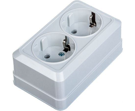 Двойная розетка открытой установки 2П+3 IP20 16А, белая TDM Ладога SQ1801-0019 – изображение 2