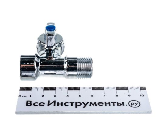 Шаровой кран для бытовых приборов СТМ 1/2х3/4х1/2", г/ш/ш, флажок, хром CA3H1234 – изображение 2