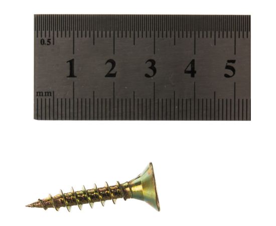 Универсальный саморез по дереву КрепСтройГрупп 6х30 желтый цинк, 150 шт. 145455 – изображение 3