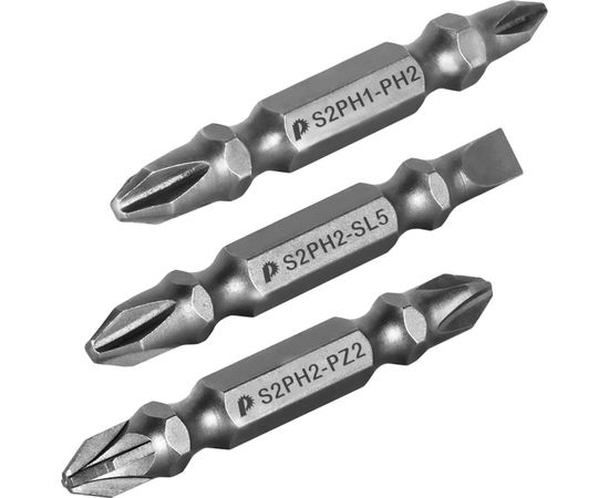 Набор бит Мастер (3 шт; PH2-PZ2, PH2-PH1, PH2-SL0.5x5 мм) ПРАКТИКА 776-362 – изображение 6