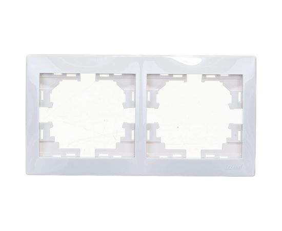 Двухместная горизонтальная рамка LEZARD MIRA б/ вст белый 701-0200-147 – изображение 3