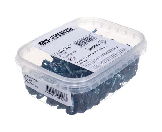 Прессшайба Качественный КРЕПЕЖ 4.2х16 мм, серый графит RAL 7024, сверло, 250 шт 0301095 КЧ – изображение 2