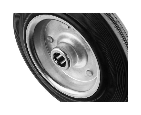 Колесо (125 мм; г/п 100 кг; резина/металл; игольчатый подшипник) ЗУБР 30936-125 – изображение 2