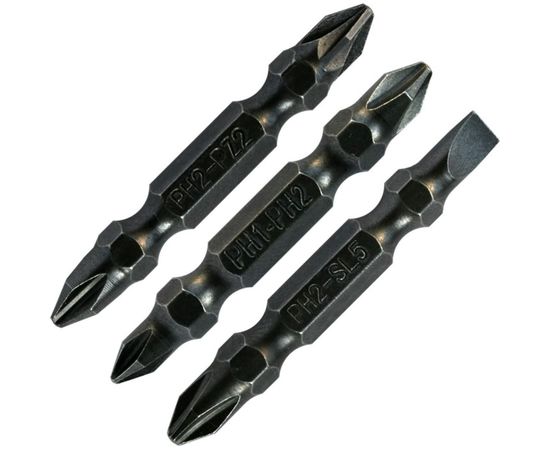 Набор бит Мастер (3 шт; PH2-PZ2, PH2-PH1, PH2-SL0.5x5 мм) ПРАКТИКА 776-362 – изображение 5