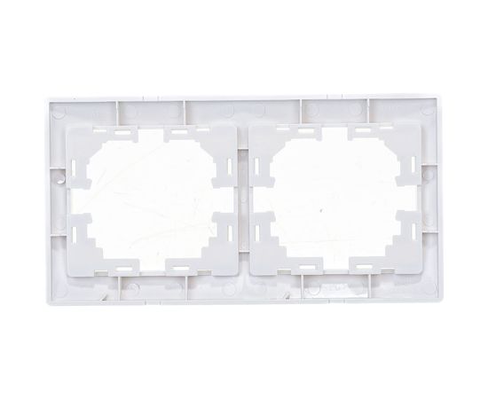 Двухместная горизонтальная рамка LEZARD MIRA б/ вст белый 701-0200-147 – изображение 2