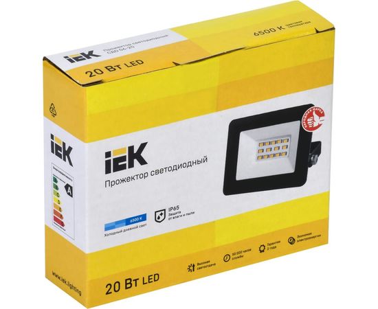 Светодиодный прожектор IEK СДО 06-20, черный, IP65, 6500K LPDO601-20-65-K02 – изображение 2