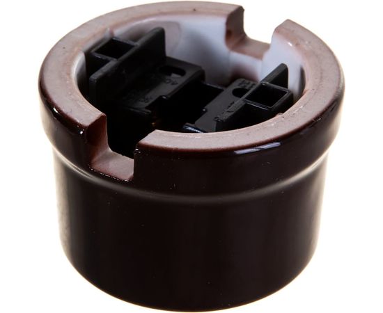 Розетка Retrika, ретро с заземляющим контактом коричневый RS-80002 – изображение 2