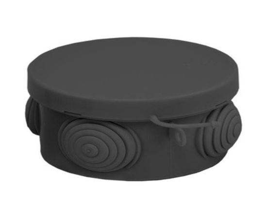 Распаячная коробка УРАЛ ПАК открытой проводки 85х40мм с гермовводами, 4 входа,черная IP54 КО-51000085-032 