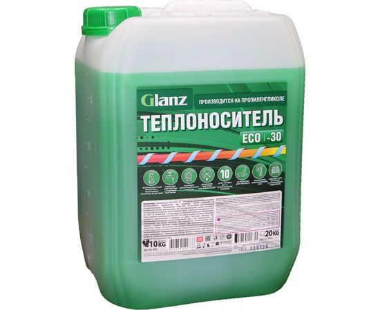 Теплоноситель (-30; 10 кг; пропиленгликоль) ECO Glanz GL402 