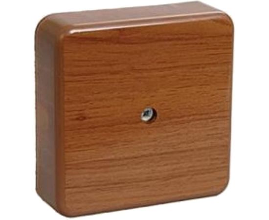 Распаячная коробка УРАЛ ПАК открытой проводки 75х75х20мм, темное дерево, без клеммы IP40 КР-513180075-080 