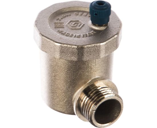 Автоматический воздухоотводчик STOUT вертикальный выпуск, угловое подключение, наружная резьба 1/2, никель SVS-1013-000015 RG008UB7933I02 