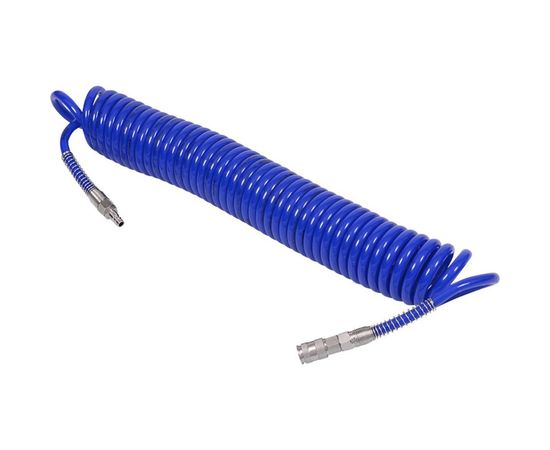 Шланг пневматический спиральный высокого давления (10х15 мм; 15 м; полиуретановый) МАСТАК 680-10115SQ 