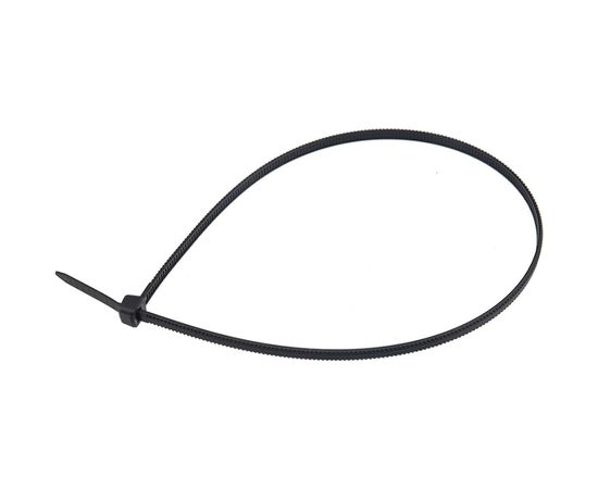 Нейлоновая хомут-стяжка с тройным замком REXANT 400x4,8 мм, черная, упаковка 100 шт. 67-0401 