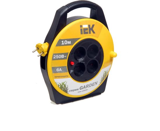Удлинитель на катушке IEK 4х10м УК10 с термозащитой 2х0.75 Garden WKP23-06-04-10 277730 