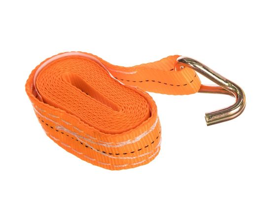 Стяжной ремень с крюками (25мм, 1,2т, 3м оранжевый) СТРОП-ПРО SP02982 