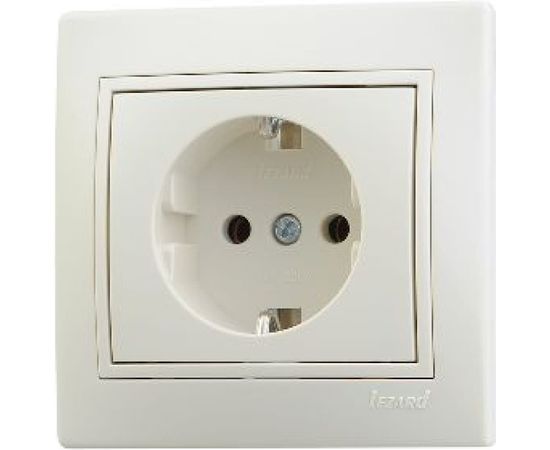Розетка LEZARD MIRA с/ з керамика крем со вставкой 701-0303-122 