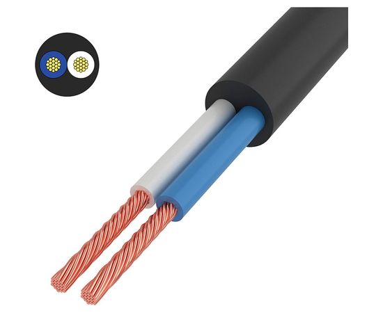 Провод ПВС REXANT 2x1,5 кв.мм черный 10 м ГОСТ 01-8033-10 