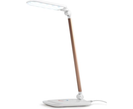 Настольный светильник ЭРА NLED-460-14W-W-G белый с золотом Б0028438 