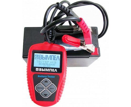 Тестер АКБ Вымпел ВА 102 для мото, 12в АКБ, русский язык 3127 