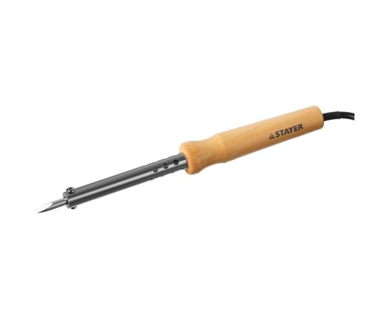 Паяльник Stayer MASTER с деревянной рукояткой и долговечным жалом 80 Вт клин 55310-80 – изображение 6