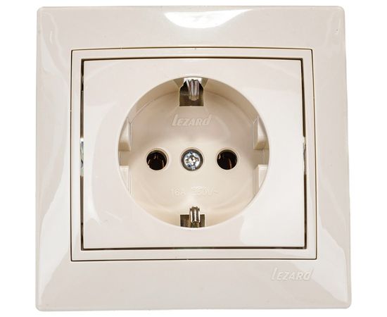 Розетка LEZARD MIRA с/ з керамика крем со вставкой 701-0303-122 – изображение 4