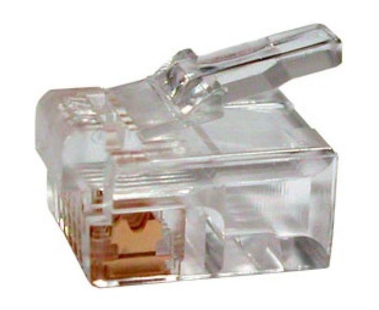 Коннектор телефонный TWT RJ-12 6P6C для розетки, 100 шт. в упаковке PL12-6P6C/100 – изображение 6