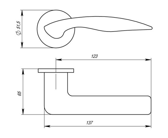 Раздельная ручка ARMADILLO WAVE URS AB-7 бронза 39247 – изображение 3