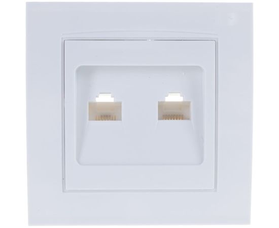 Комбинированная розетка UNIVersal Бриллиант компьютерная+TF белая 7947618 – изображение 5