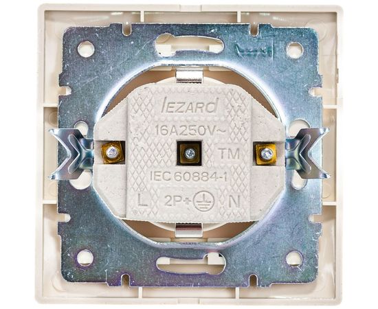 Розетка LEZARD MIRA с/ з керамика крем со вставкой 701-0303-122 – изображение 3