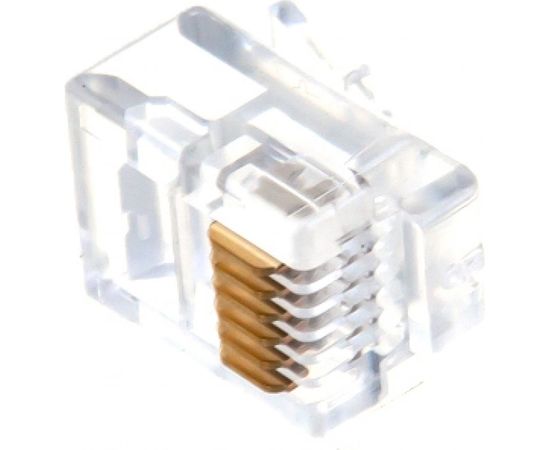 Коннектор телефонный TWT RJ-12 6P6C для розетки, 100 шт. в упаковке PL12-6P6C/100 – изображение 5