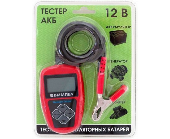 Тестер АКБ Вымпел ВА 102 для мото, 12в АКБ, русский язык 3127 – изображение 2